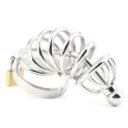 master series asylum 6 stainless steel chastity cage