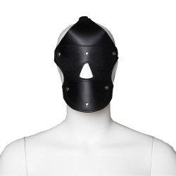 gimp hood with removable eye pad and mouth pad