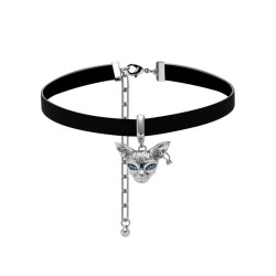 alien cat pu choker