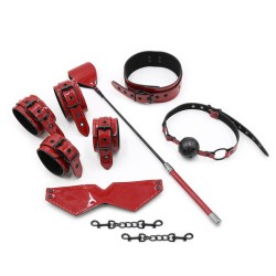 bright leather bondage kit 6 pcs