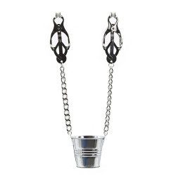 slave bucket labia and nipple clamps